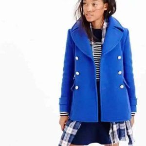 J.Crew Majesty Peacoat Stadium Cloth Nello Gori Deep Pacific Blue